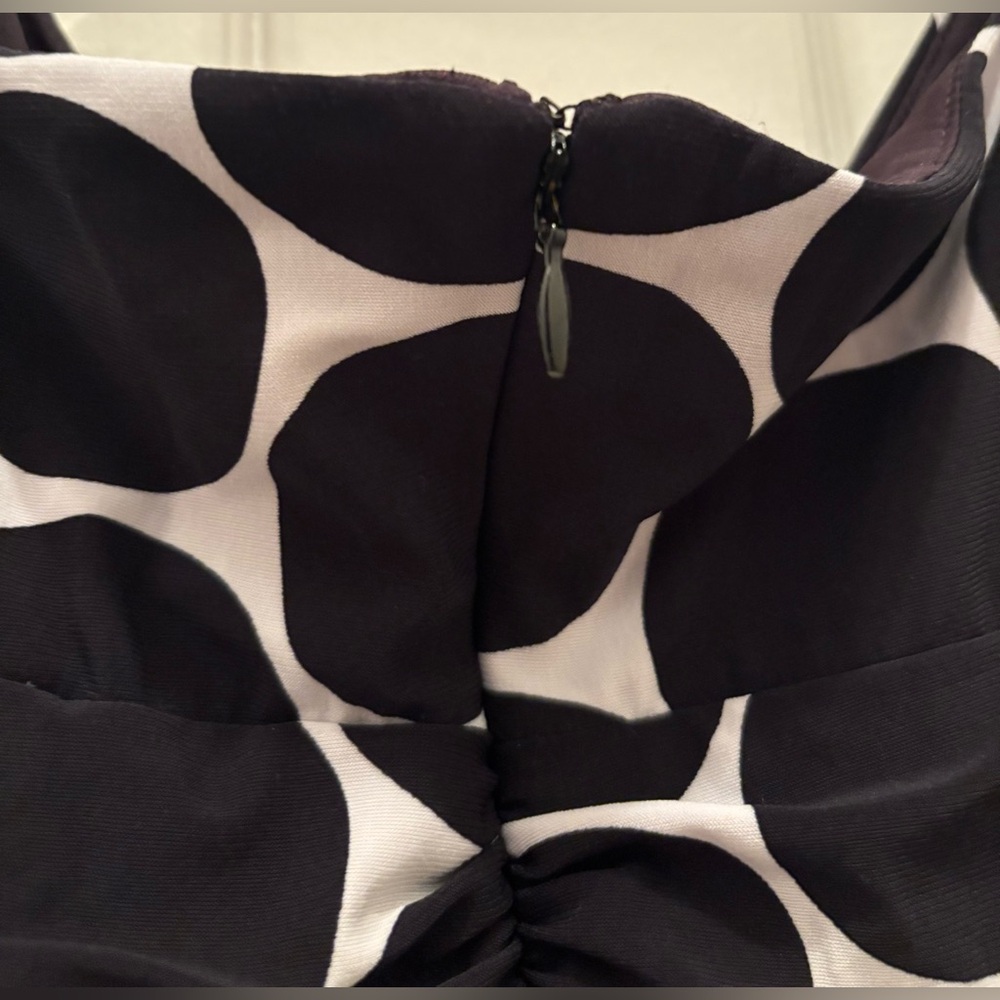 Jones Wear Brand Black and White Polka Dot Midi Dress - Picture 7 of 7